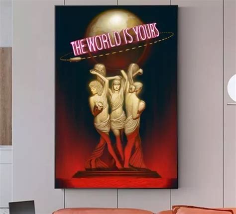 Cuadro Tony Montana The World Is Yours 1 40cm X 1 0m Canvas