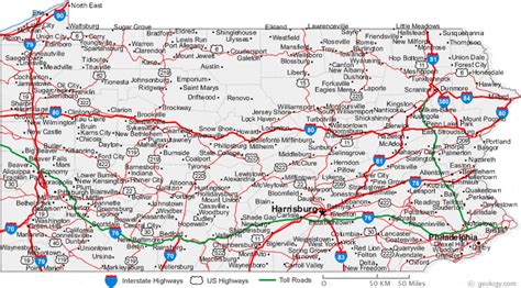 Map Of Central Pennsylvania | World Map 07