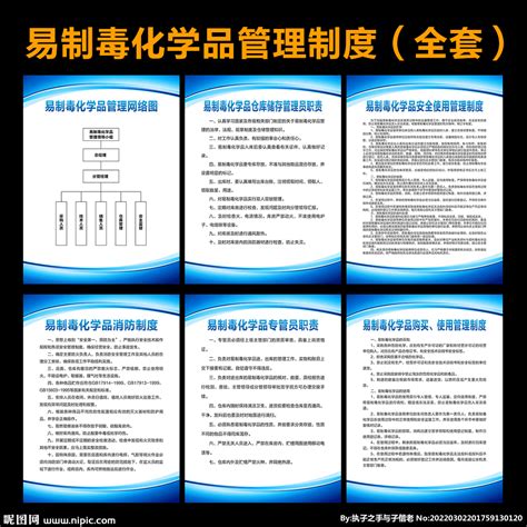 易制毒化学品管理制度牌设计图 展板模板 广告设计 设计图库 昵图网