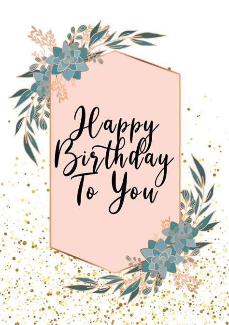 printable birthday card happy birthday   greeting card instant