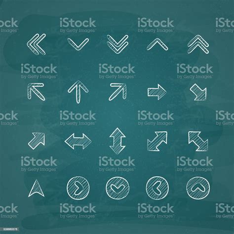 Universal Chalk Icons In Doodle Style 20 Stock Illustration Download