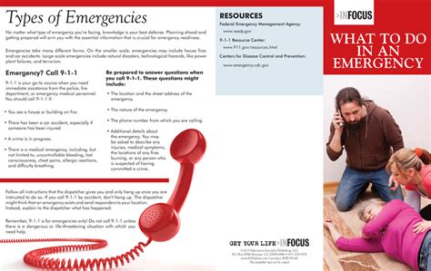 What To Do In An Emergency Brochure Fire Safety For Life