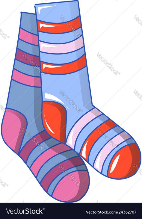 Winter socks icon cartoon style Royalty Free Vector Image