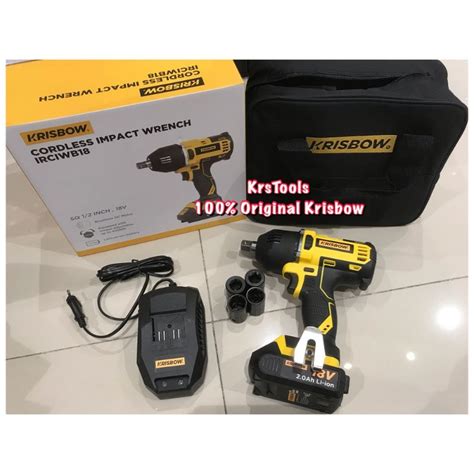 Jual Krisbow Mesin Impact Wrench SQ 1 2inch 18V 400NM CORDLESS