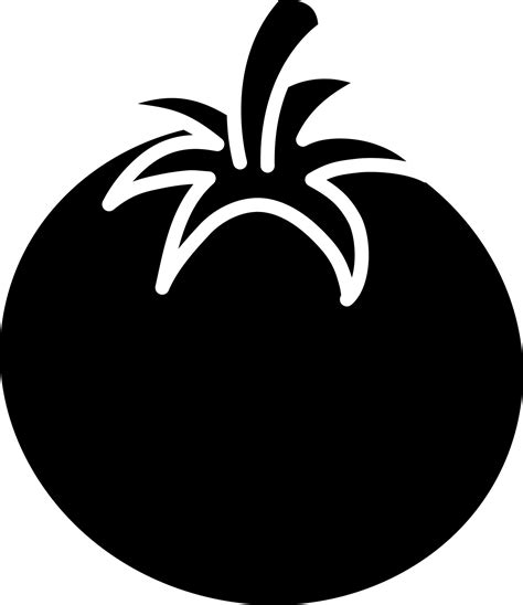 Tomato Icon In Black And White Color Vector Art At Vecteezy