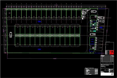 Motel Parking Lot Layout Dwg Block For Autocad • Designs Cad