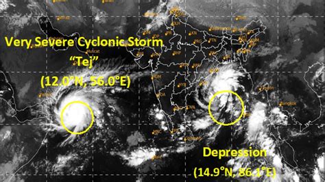 Cyclone Tej Over Arabian Sea Intensifies Into ‘extremely Severe Cyclonic Storm’ Imd R