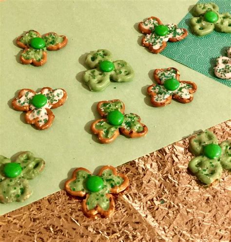 Lucky Shamrock Chocolate Pretzel Mandm Cookies For St Patricks Day