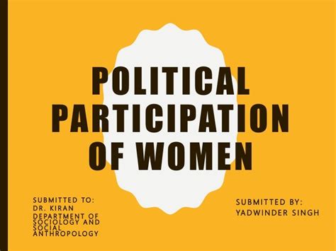 Political Participation Of Women In India