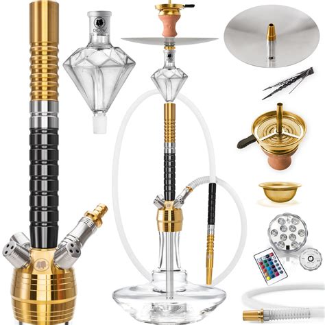 Dilaw Nexus Shisha Edelstahl Set Hookah Komplettset Wasserpfeife