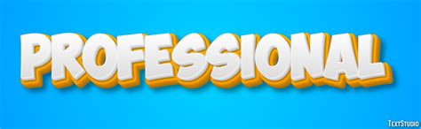 professional yellow white  text effect generator