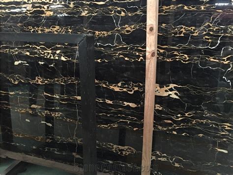 Athens Portoro Black Marble Slabs Prices Gold Flower Veins From China