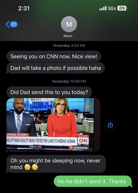 Celina Tebor on Twitter: "My mom texts me photos of myself on CNN every