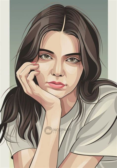 20 Beautiful Vexel Art Portraits Vector Portrait Illustrations