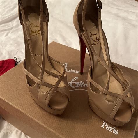 Christian Louboutin Magdalena Nude Platform Heels Depop