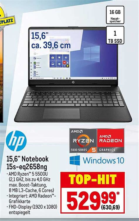 Hp 156 Notebook 15s Eq2658ng Angebot Bei Metro 1prospektede