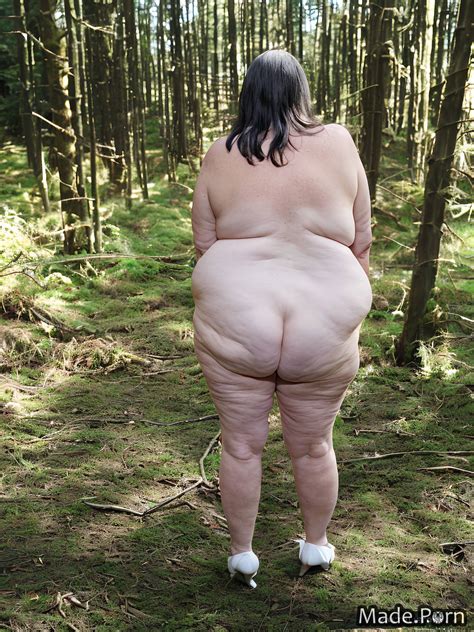 Porn Image Of Voyeur Nude Brunette Big Hips Forest Woman Ssbbw Created By AI