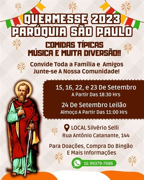 Quermesse Na Par Quia S O Paulo Ap Stolo Em Sert Ozinho