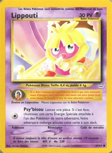 Lippouti Neo Revelation Carte Pokemon Poke Cartes