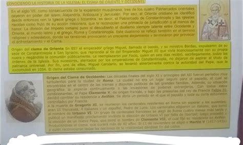 Tema Conociendo La Historia De La Iglesia El Cisma De Oriente Y