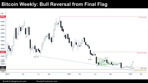 Bitcoin Bull Reversal From Final Flag Brooks Trading Course