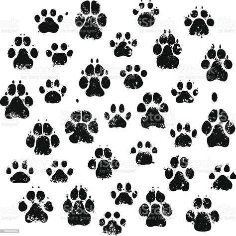 Cat And Dog Paw Prints Stock Illustration - Download Image Now - Dog ...