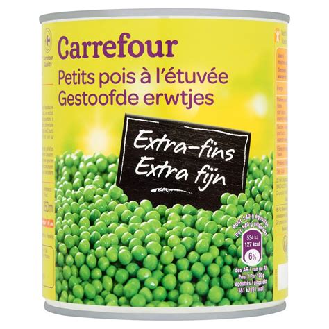 Gestoofde Erwtjes Extra Fijn 800 g Carrefour België