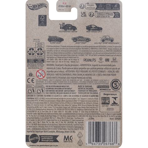 Mattel Hot Wheels Silver Series Snoopy Peanuts Th Anniversary Super Gnat Jdy Jcb Toys