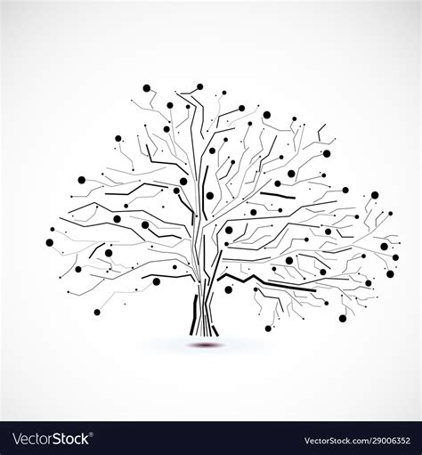 Abstract futuristic tree Royalty Free Vector Image