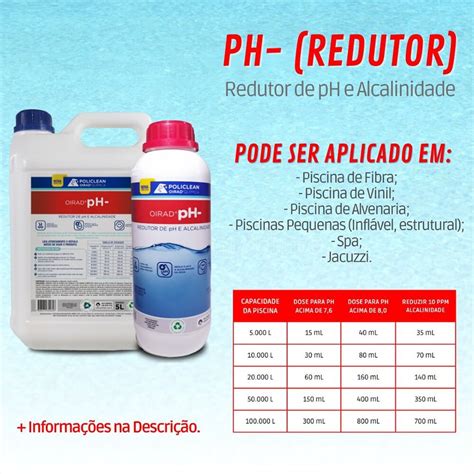 pH Redutor de pH e Alcalinidade 05 L Policlean Oirad Química