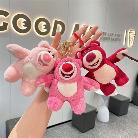 Coffeejoy Disney Cartoon Anime Lotso Bear Plush Toys Pendant Keychains