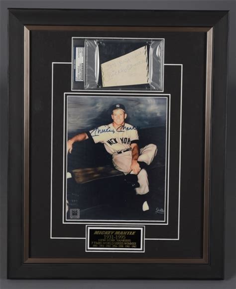 Lot Detail Mickey Mantle New York Yankees Signed Framed Display