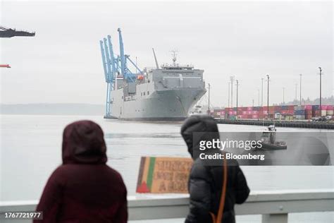 The Mv Cape Orlando Ship As Pro Palestinian Protesters Block Access