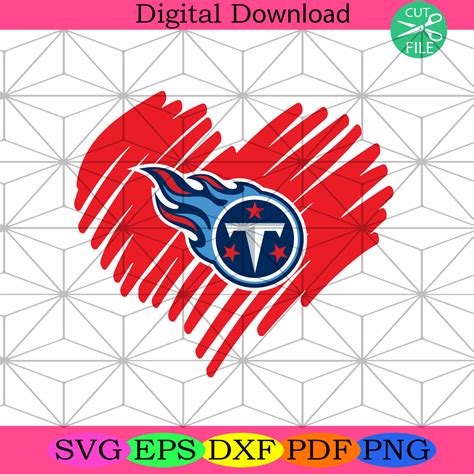 Tennessee Titans Heart Svg Sport Svg Football Svg Https Silkysvg