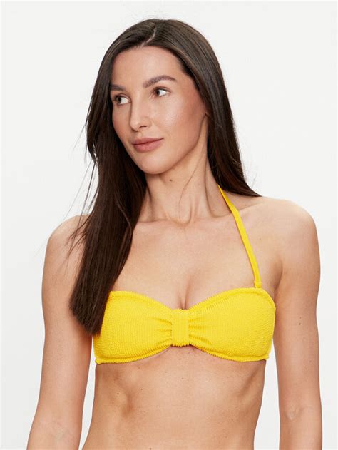 Hunkemöller Bikini partea de sus Crinkle 205678 Galben Modivo ro