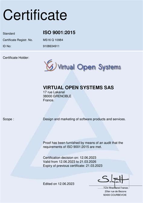 Quality Management System ISO9001 Certification For Virtualization