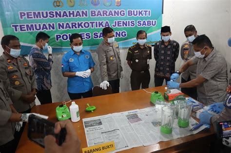 Polres Sabang Musnahkan Barang Bukti Hasil Temuan Narkotika Jenis Sabu