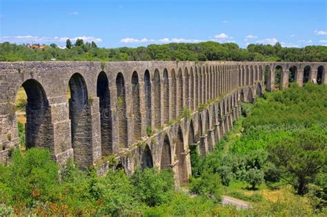 Tomar aqueduct stock photo. Image of building, historical - 28202924