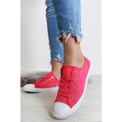 Converse Dámské fuchsiové nízké tenisky Chuck Taylor All Star Dainty