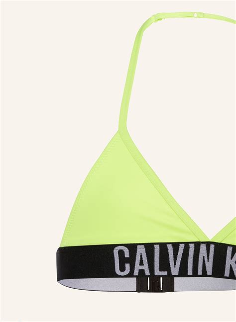 Calvin Klein Triangel Bikini in neongrün