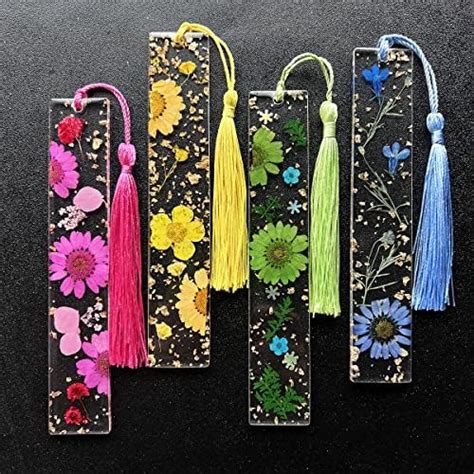 Amazon Transparent Dried Flower Bookmarks 30pcs Set DIY