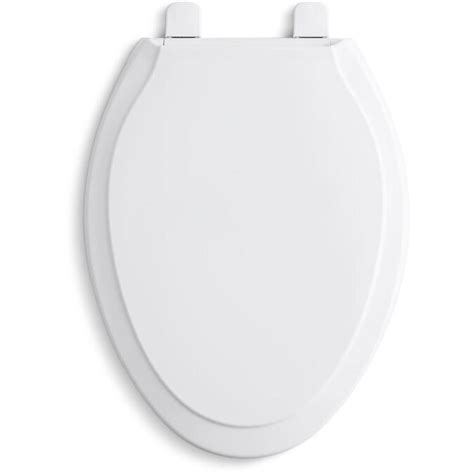 Kohler Rutledge White Elongated Slow Close Toilet Seat In The Toilet