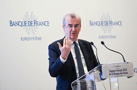 Francois Villeroy De Galhau Governor Banque Editorial Stock Photo