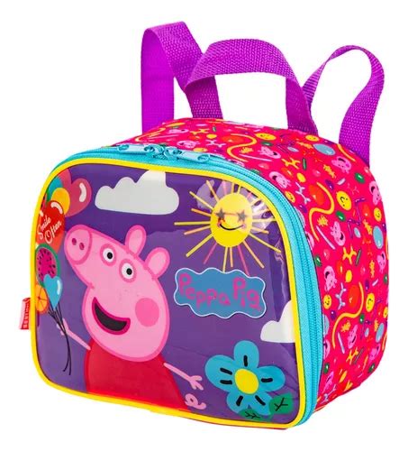 Lancheira Peppa Pig Escolar Infantil Feminina Sestini Cor Rosa Peppa