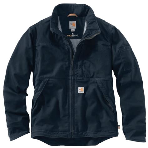 Carhartt Mens Dark Navy Full Swing Quick Duck Flame Resistant Jacket