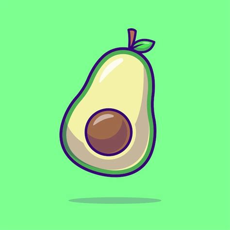 Aguacate Fruta Dibujos Animados Vector Icono Ilustraci N Comida