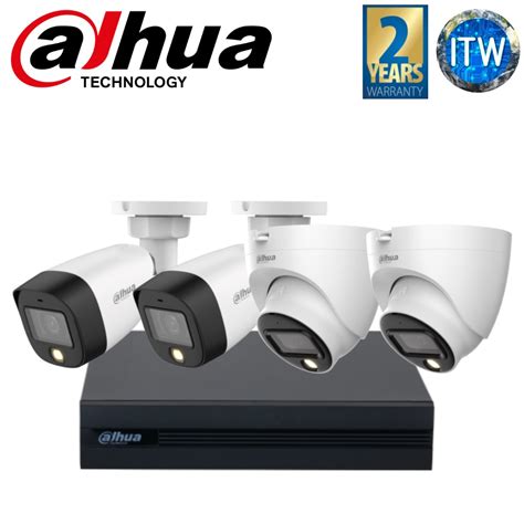 Dahua Dh Kit Cvi Mp B T I Cctv Package Full Color Cameras Mp P