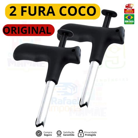 Furador De Coco Fura Perfurador Manual Abridor Inox ORIGINAL Shopee