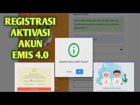 TERBARU CARA MUDAH AKTIVASI DAN REGISTRASI AKUN EMIS 4 0 BAGI