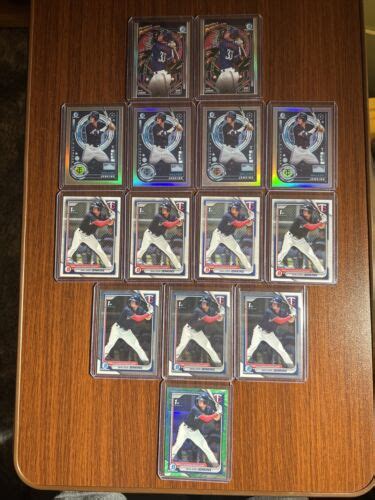 14 Lot WALKER JENKINS 2024 Bowman Chrome LUNAR REFRACTOR RC 1st